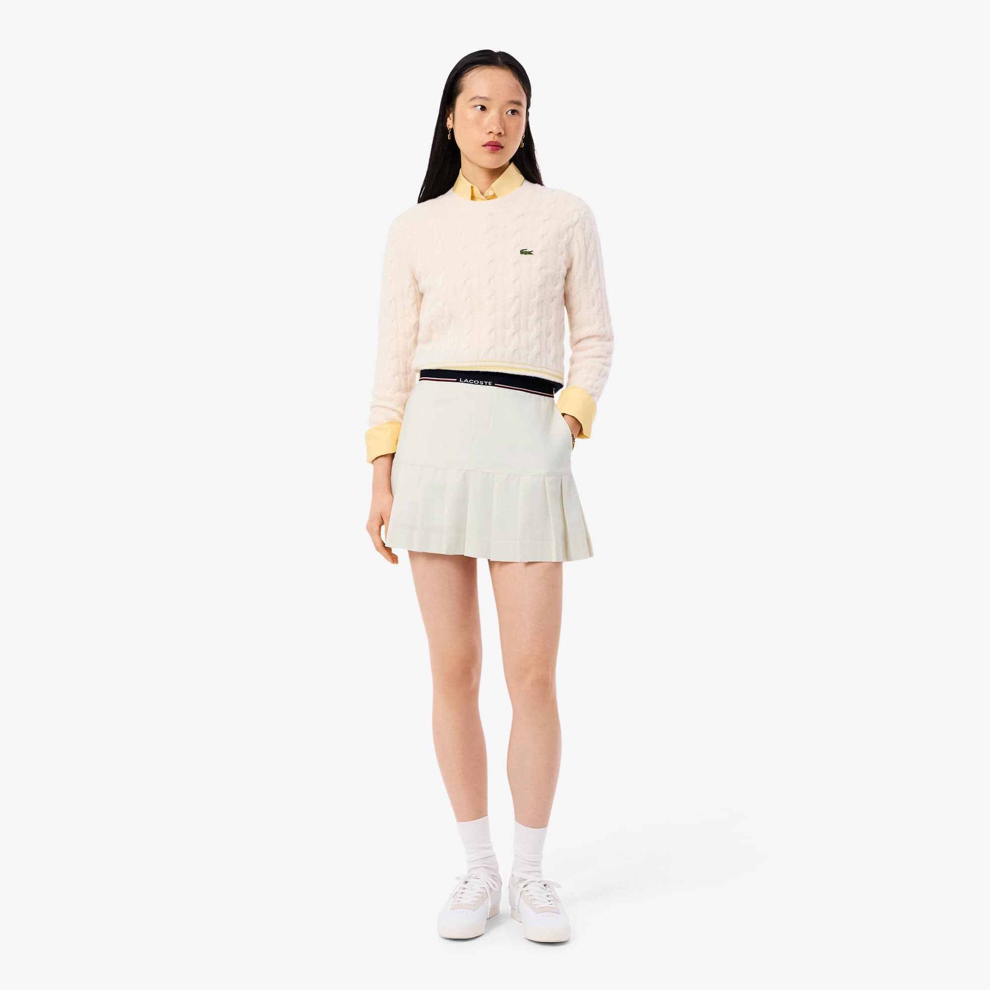 Short Pleated Wool Blend Skirt - Women's dresses & skirts - New In