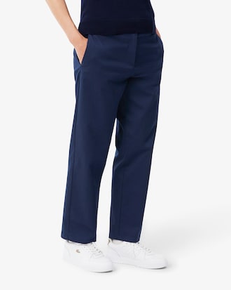 Straight Fit Cotton Gabardine Chino Pants