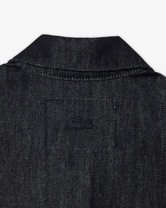 Runway High Neck Indigo Denim Jacket
