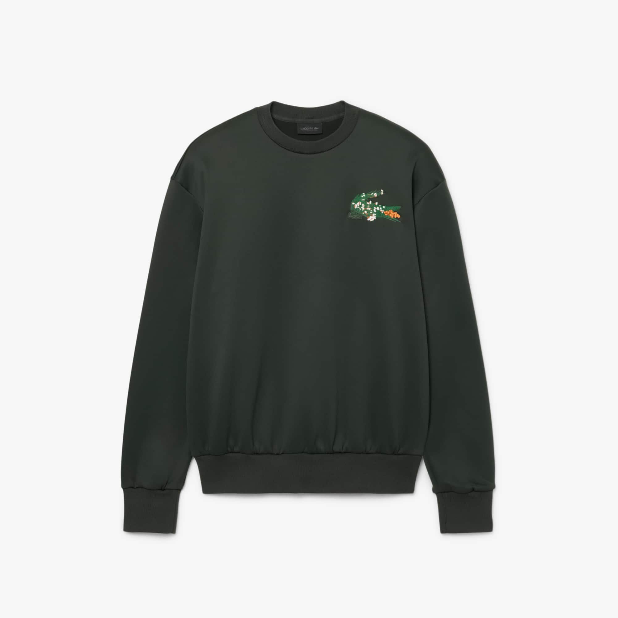 Runway Floral Crocodile Satin Sweatshirt - Men's Sweatshirts - New