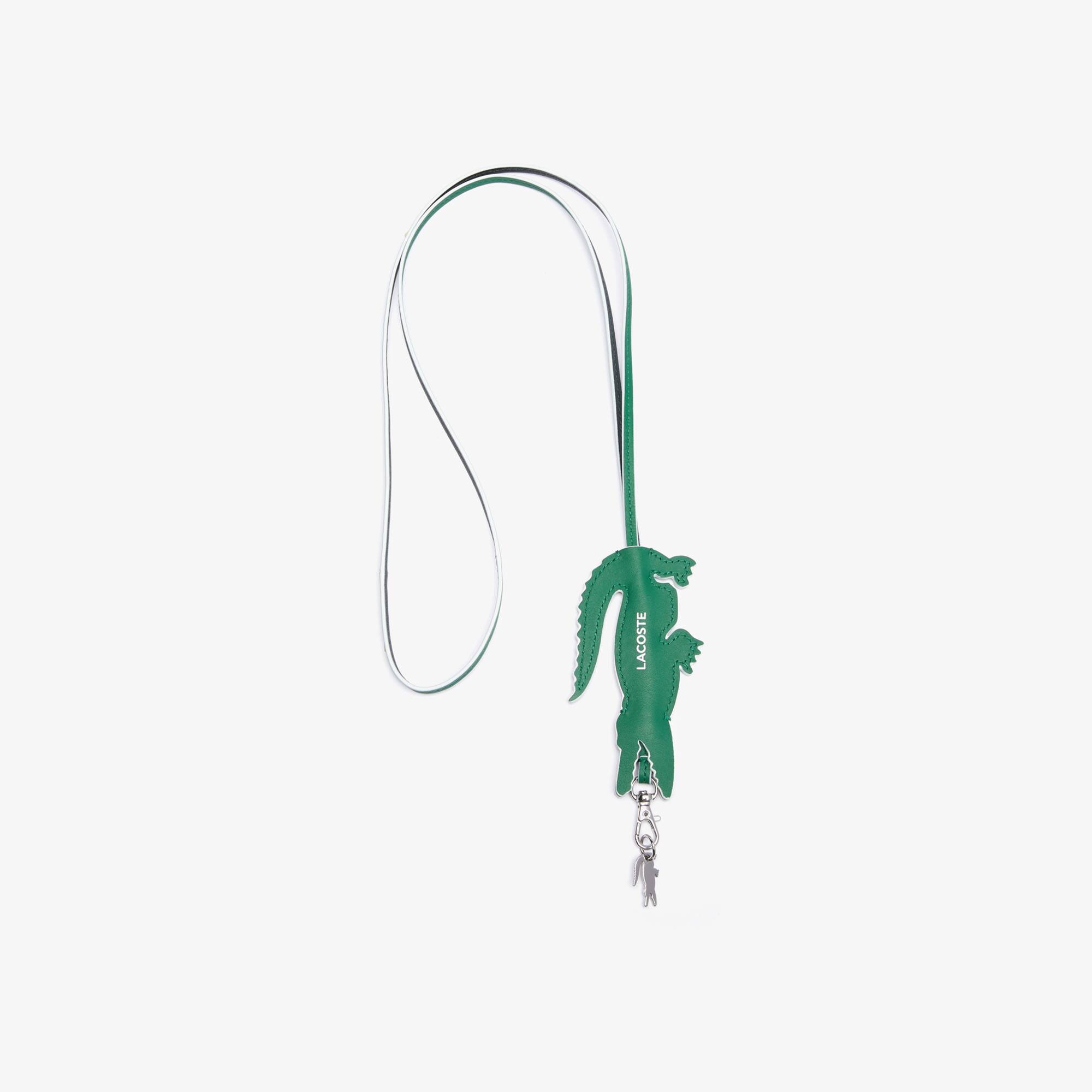 Lacoste Unisex Fashion Show Edition Leather Crocodile Charm Necklace. 1 Lacoste Unisex Fashion Show Edition Leather Crocodile Charm Necklace. 1