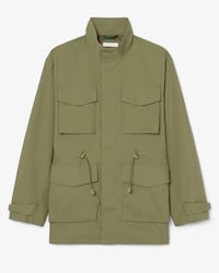 Mid-Length Water-Repellent Windbreaker Jacket