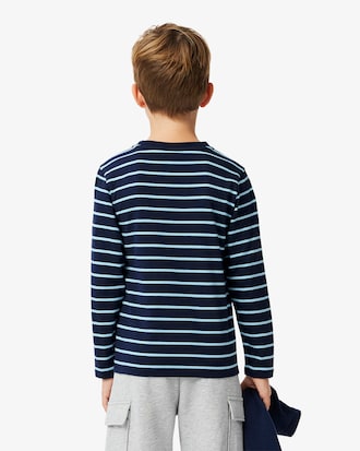 Long Sleeved Striped Heavy Cotton T-shirt