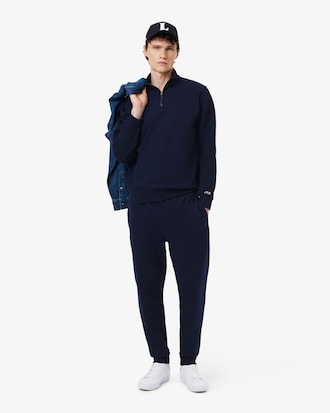 High Neck Embossed Zipped Sweatshirt