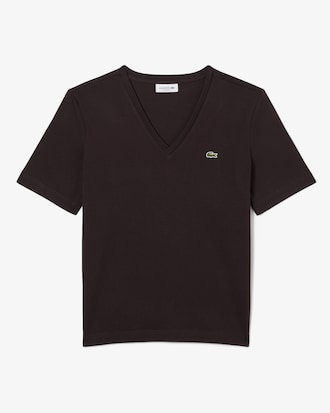 Relaxed Fit Soft Cotton V Neck T-shirt