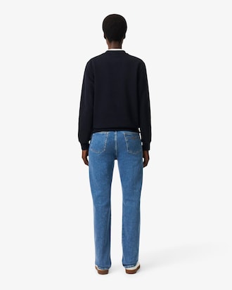 Straight Cut High Waist Denim Jeans