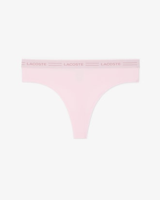 Scallop Waist Microfiber String Briefs
