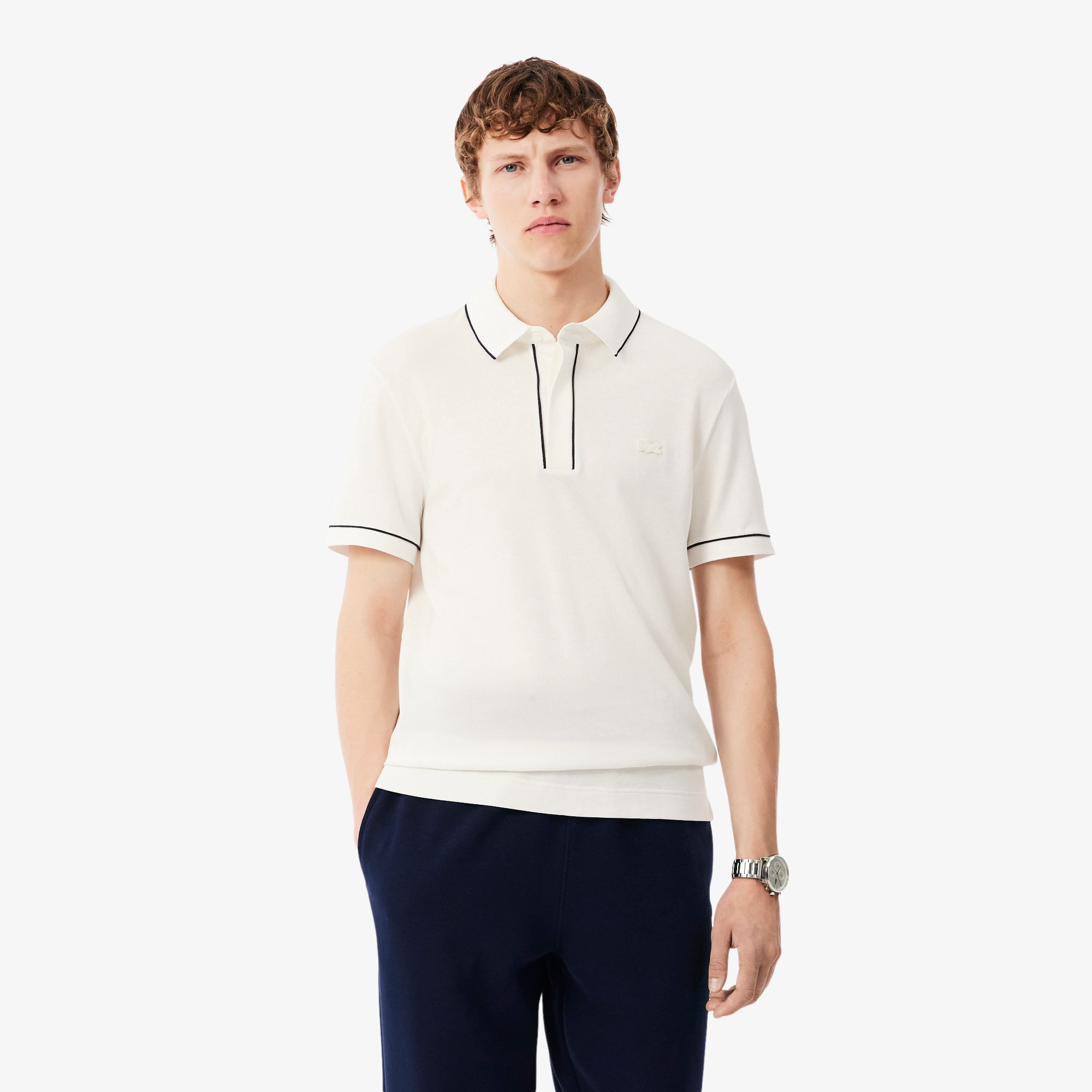 Regular Fit Paris Stretch Piqué Polo Shirt - Men's Short Sleeves