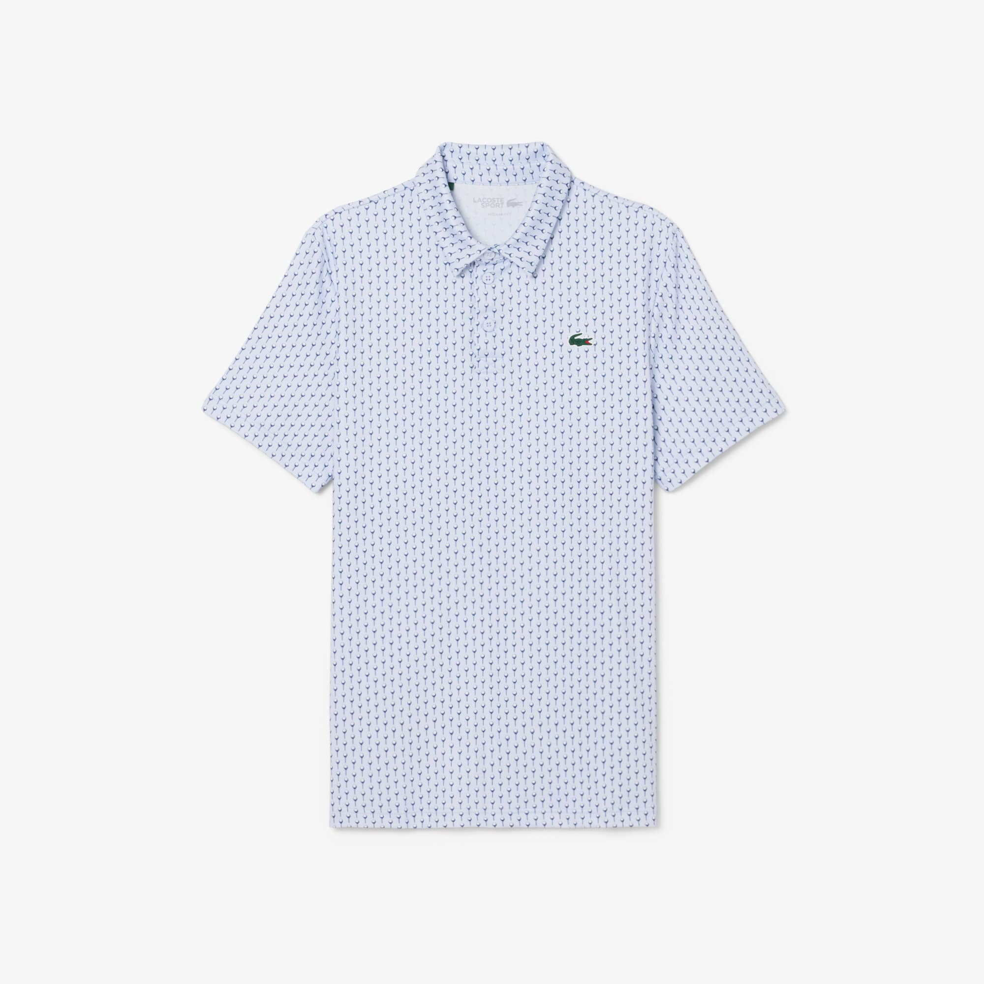 Regular Fit Printed Golf Polo Shirt - Men's Short Sleeves Polo