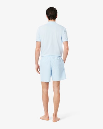 Mid Length Monochrome Swim Trunks