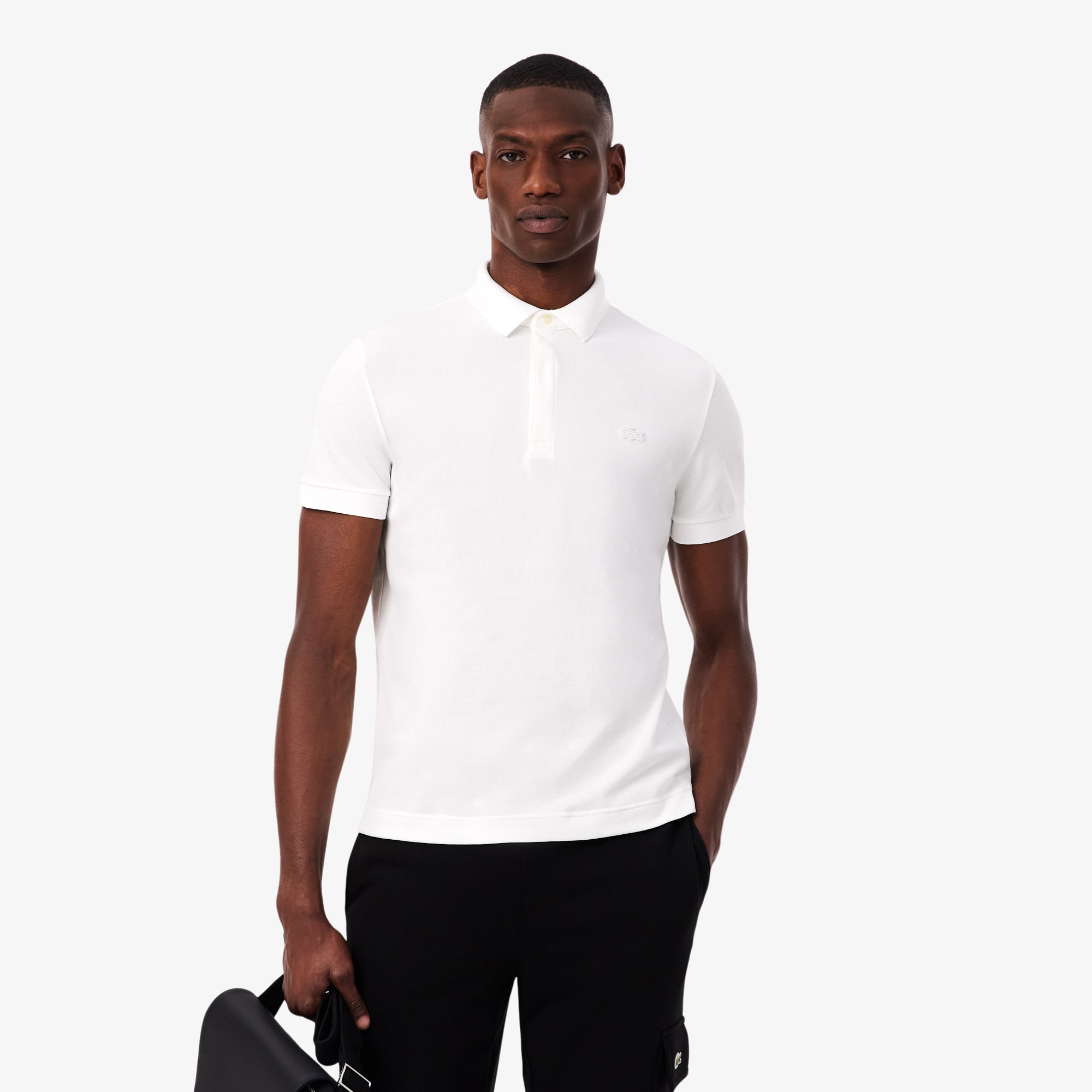 Regular Fit Paris Stretch Piqué Polo Shirt - Men's Short Sleeves