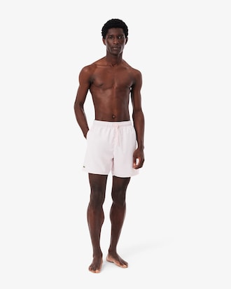 Mid Length Monochrome Swim Trunks
