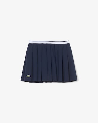 Oxford Cotton Pleated Skirt