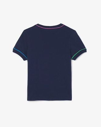 Contrast Trim Cotton T-shirt