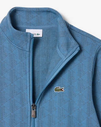 Zipped Monogram Fleece Hoodie