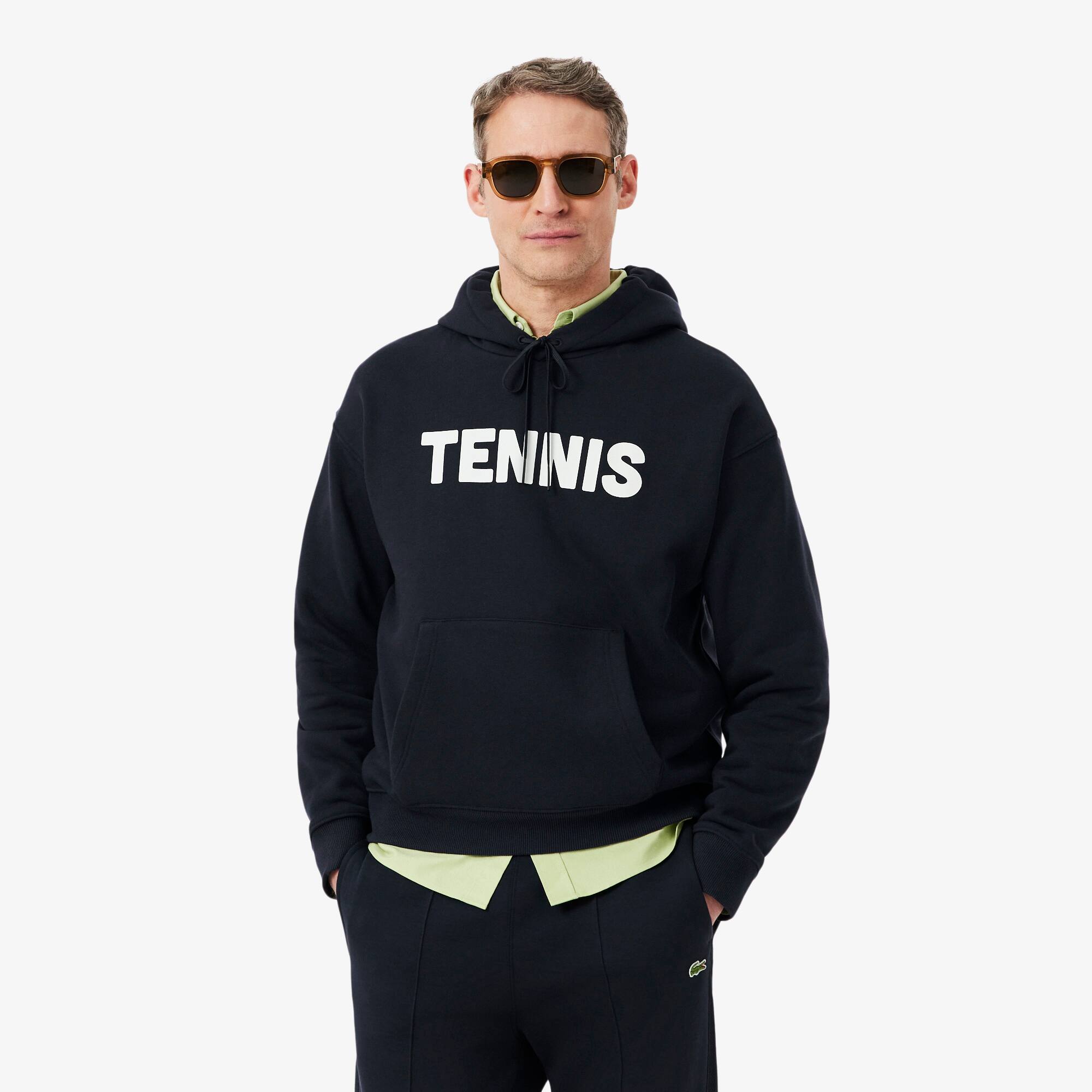 Tennis Print Hoodie - Men's Sweatshirts - New In 2026 | Lacoste