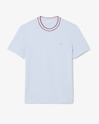 Stretch Piqu&eacute; Stripe Collar T-shirt