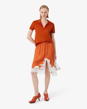 Runway Slim Fit Satin Piqu&eacute; Polo Shirt