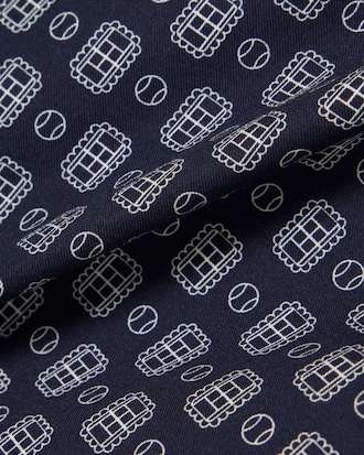 Oversized Tennis Print Polo