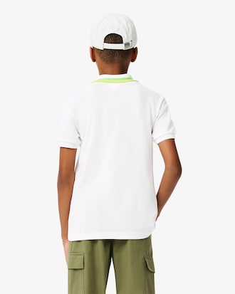 Stripe Collar Petit Piqué Polo Shirt