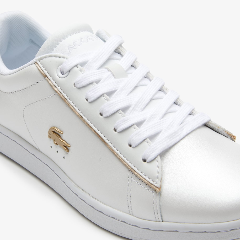 Women's Carnaby Evo Satin and Leather Trainers LACOSTE