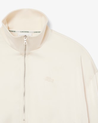High Zipped Neck Oversized Popover Jacket