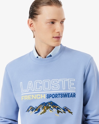 Embroidered Motif Fleece Sweatshirt