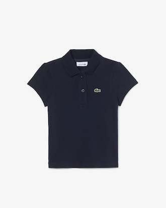 Scalloped Collar Piqu&eacute; Polo Shirt