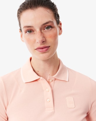 Slim Fit Two Tone Badge Accent Polo Shirt