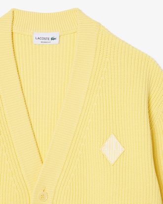 Relaxed Fit Ribbed Cotton Cardigan