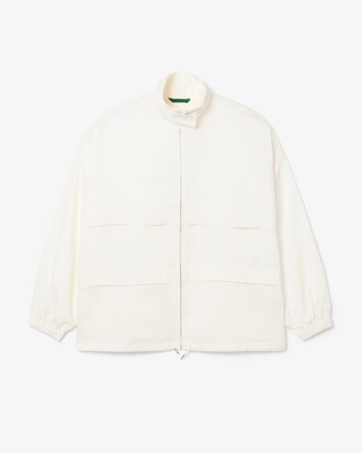 Oversized Linen Blend Track Jacket