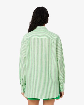 Oversized Striped Linen Shirt