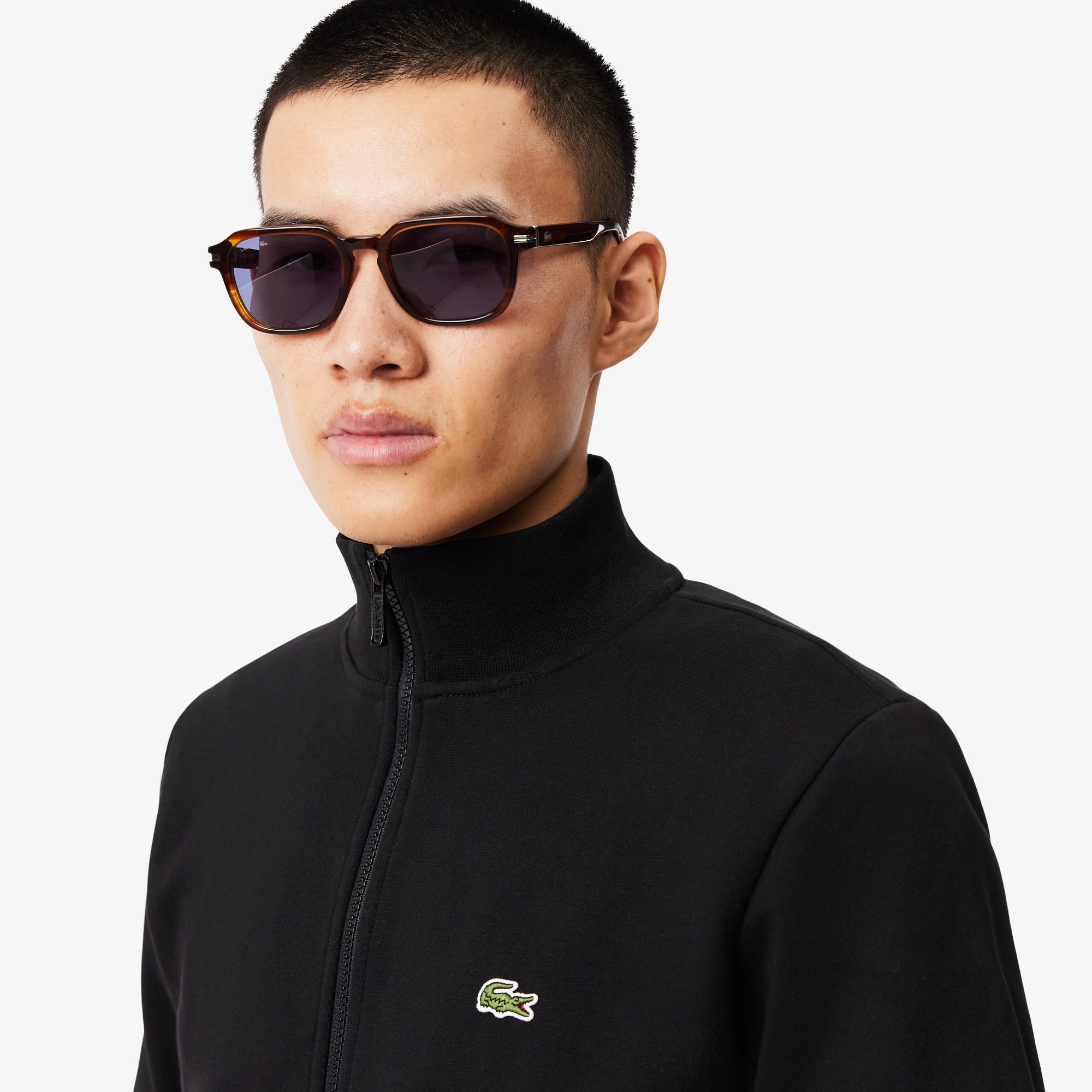 Zip-Up High Neck Fleece Sweatshirt - Men's Sweatshirts - New In
