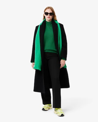 Relaxed Fit Carded Wool High Neck Sweater
