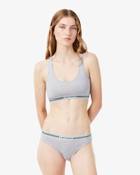 Contrast Band Stretch Cotton Bralette