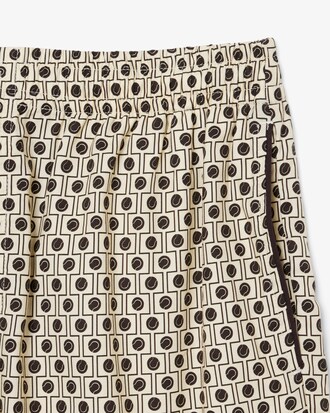 Relaxed Fit Printed Cotton Blend Shorts