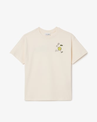 Tennis Ball Print Cotton T-shirt