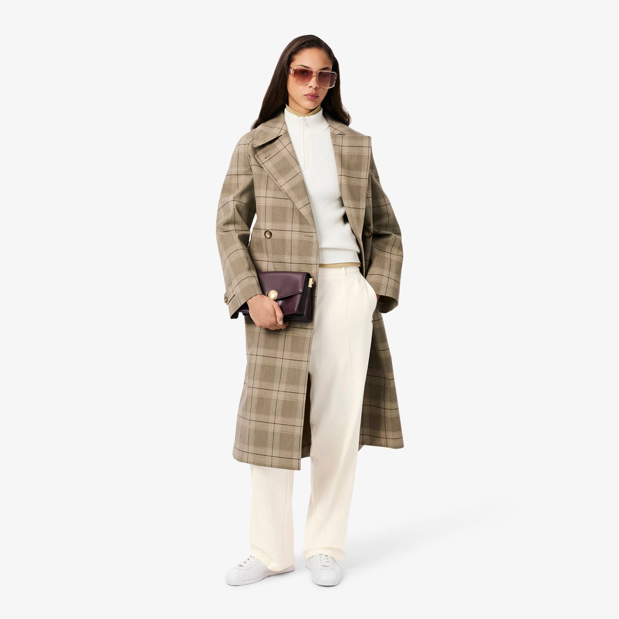 Oversized Pleated Flannel Pants - Women's Trousers & Shorts - New