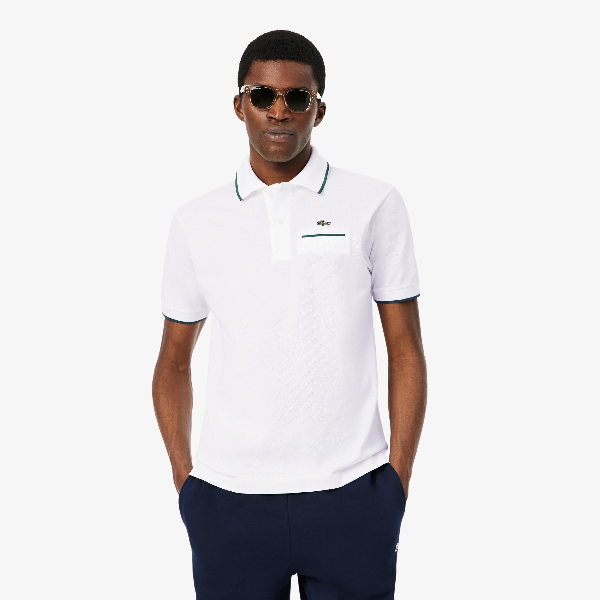 Classic Fit Pocket Accent L.12.12 Polo Shirt - Men's Short Sleeves
