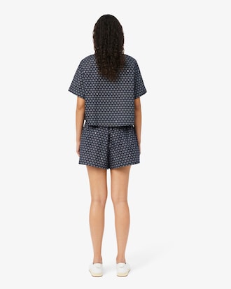 Printed Oversized Bermuda Shorts