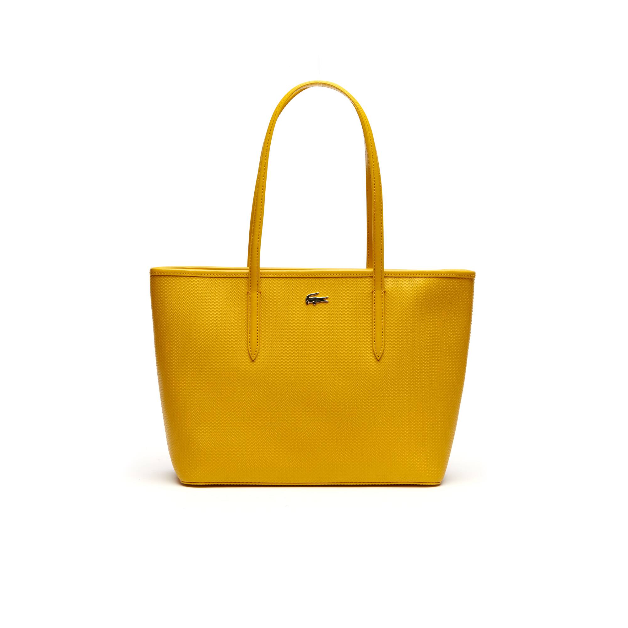 Bags Handbags Collection Women S Leather Goods Lacoste Women S Chantaco Zippered Piqué Leather Tote Bag
