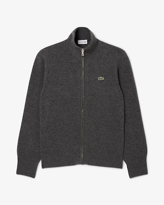 Carded Wool Zipped Sweater