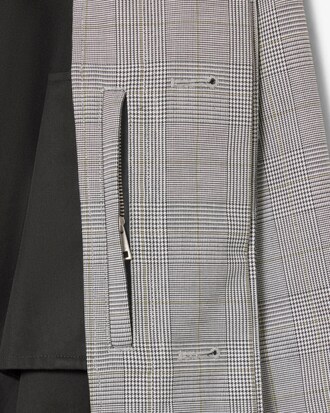 Water-Repellent Plaid Trench Coat