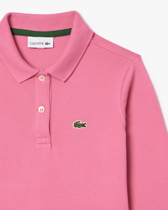 Long Sleeved Stretch Piqué Polo Dress