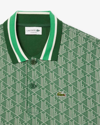 Classic Fit Monogram Jacquard Polo Shirt