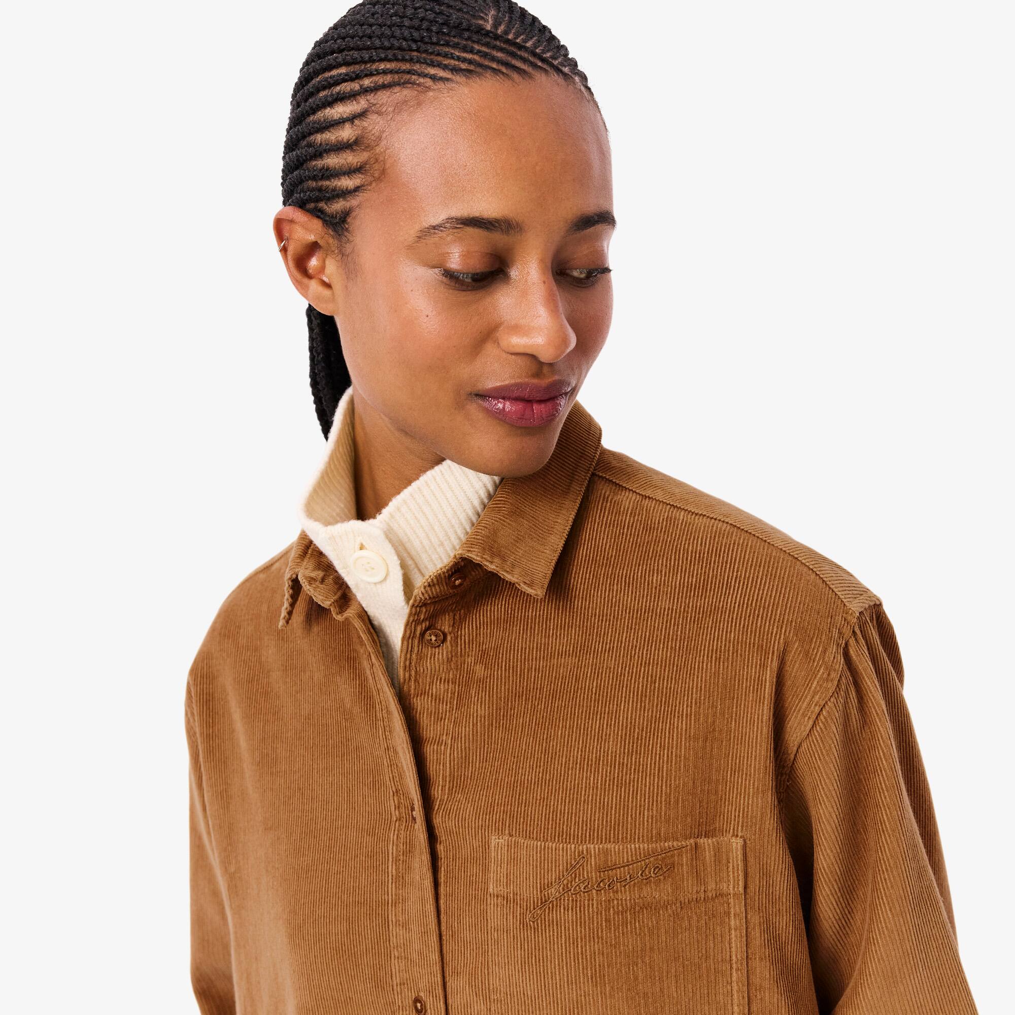 Oversized Corduroy Overshirt - Women's Shirts & Tops - New In 2026