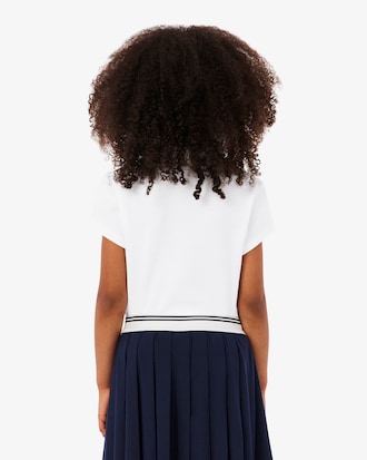 Scalloped Collar Piqu&eacute; Polo Shirt
