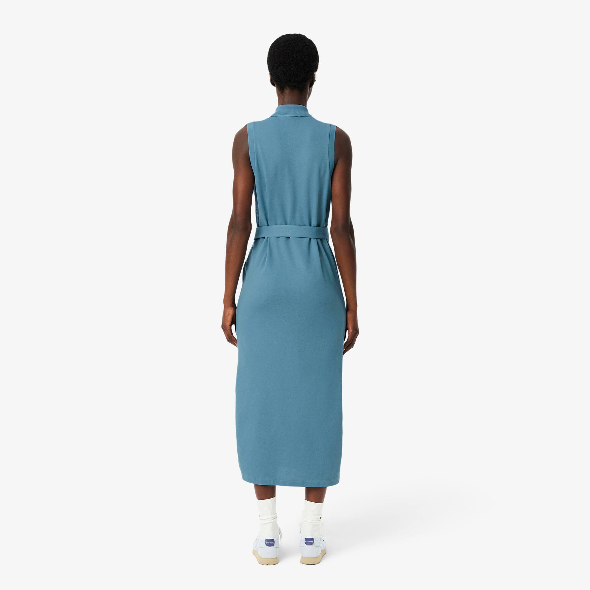 Lacoste｜DRESSES (Stretch Cotton Pique Polo Dress (EF547 Women's Slim Fit Stretch Mini Piqué Polo Dress - Dresses