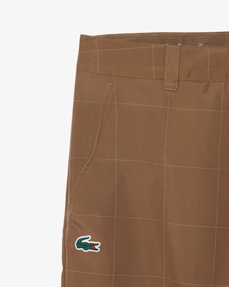 Water-Repellent Plaid Golf Pants