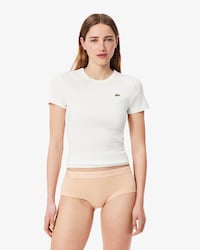 Stretch Cotton Logo Waist Shorts